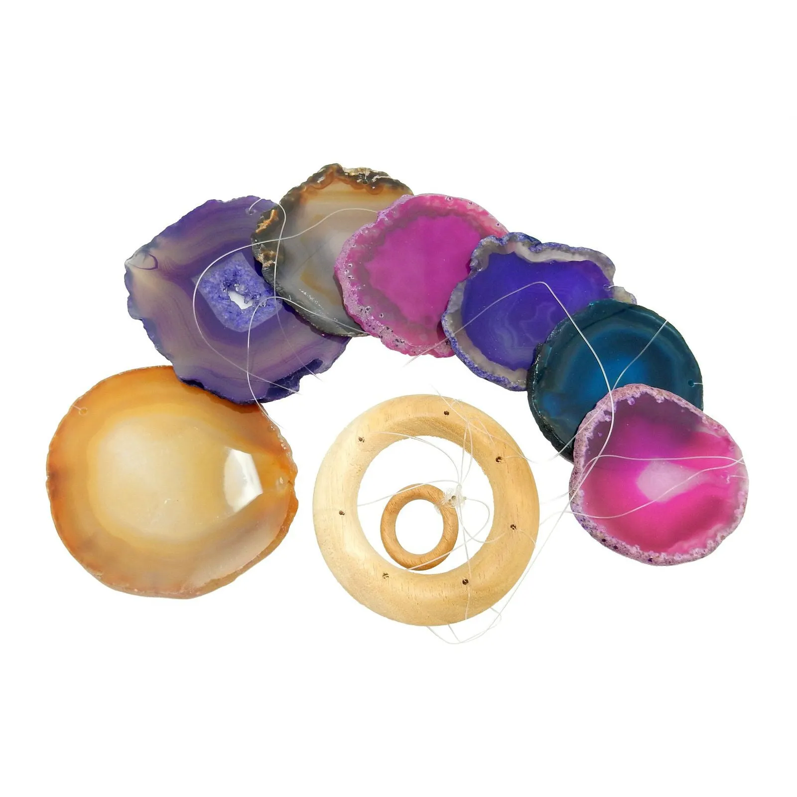 7-Piece Agate Slice Wind Chime