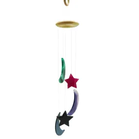 Agate Moon & Stars Wind Chime