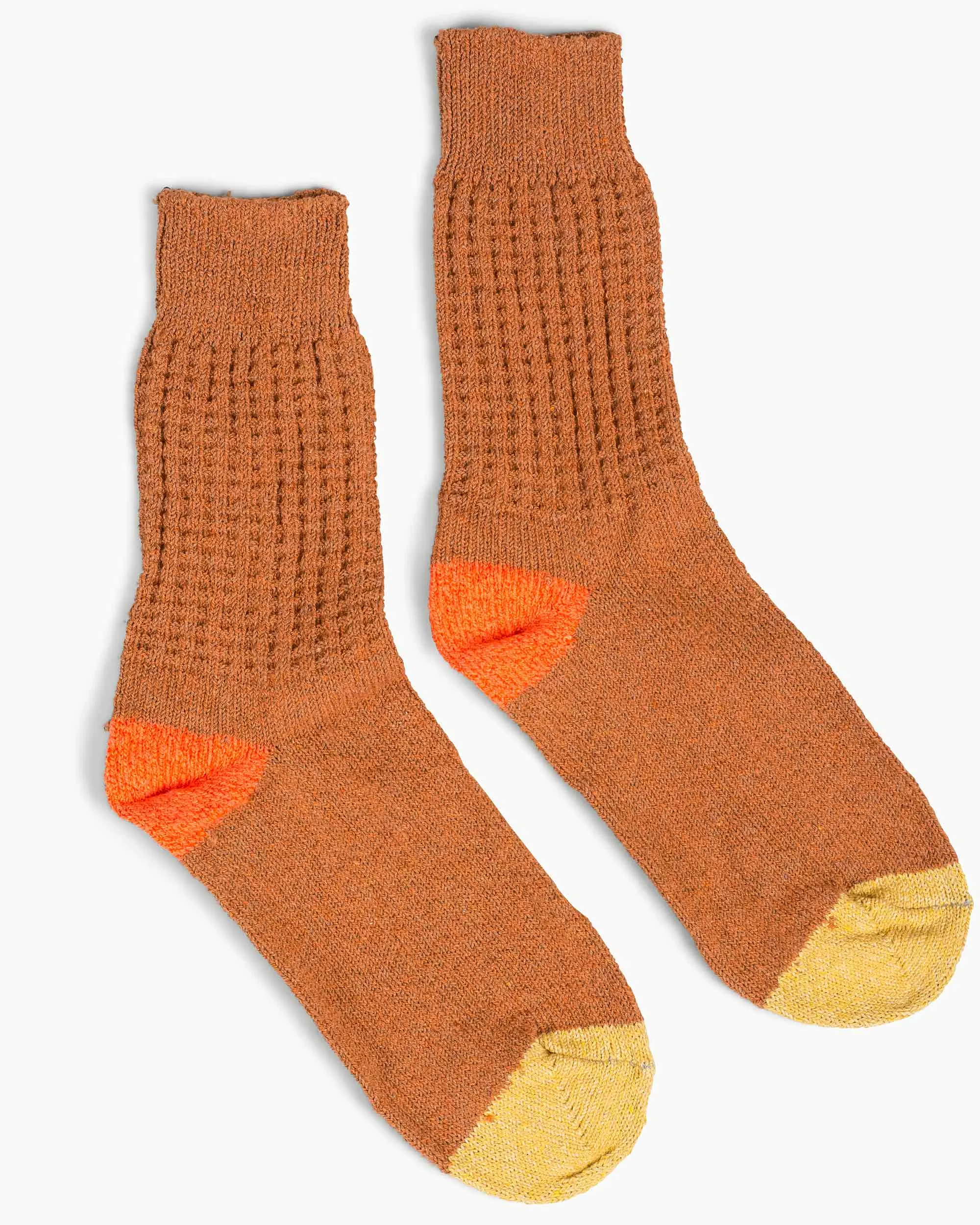 American Trench Waffle Sock Caramel