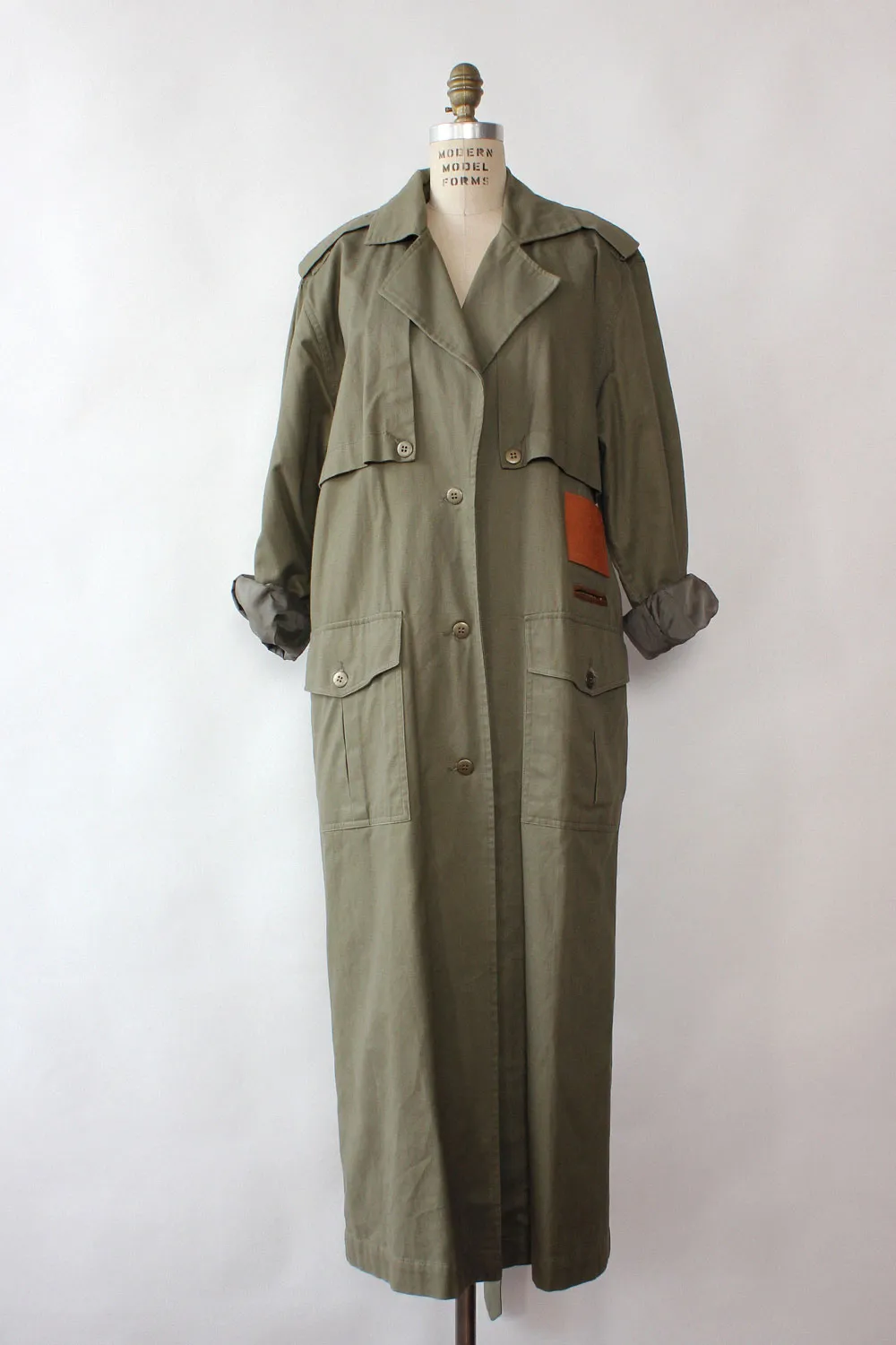 Army Green Maxi Trench M/L