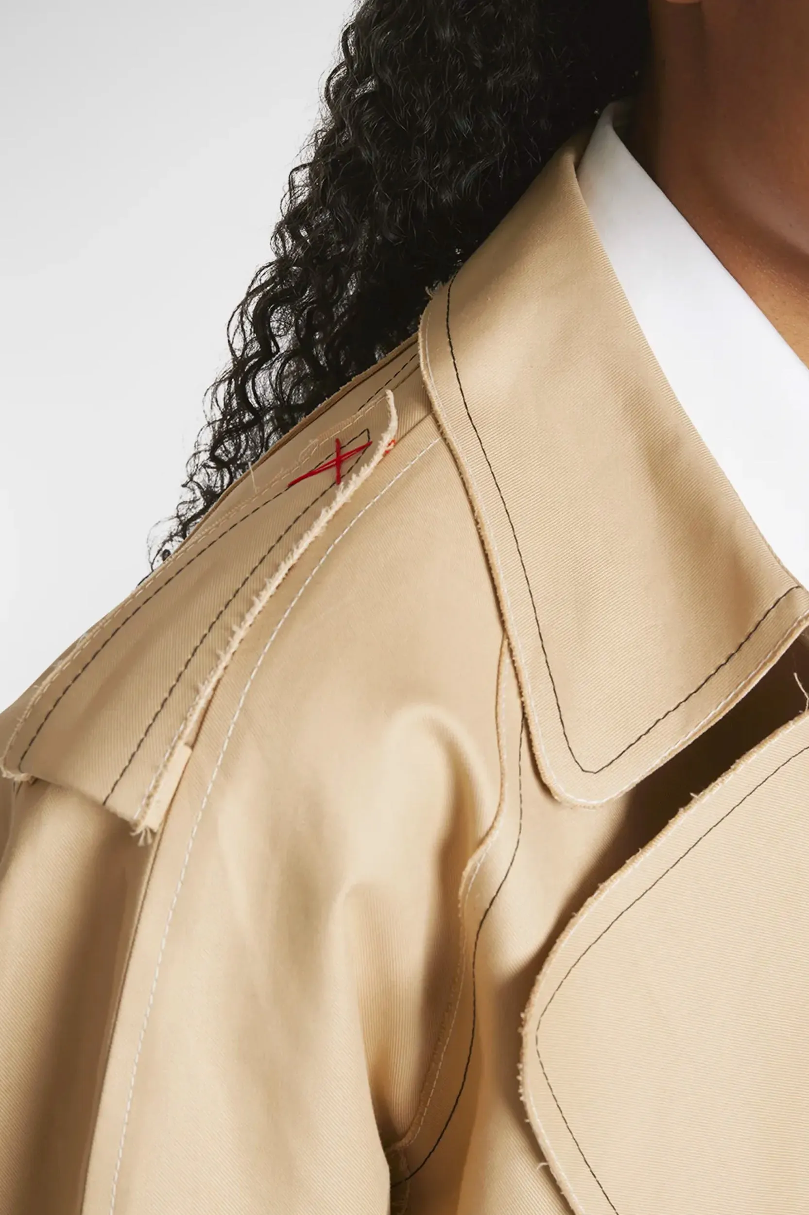 Belted Short Trench Jacket in Honey