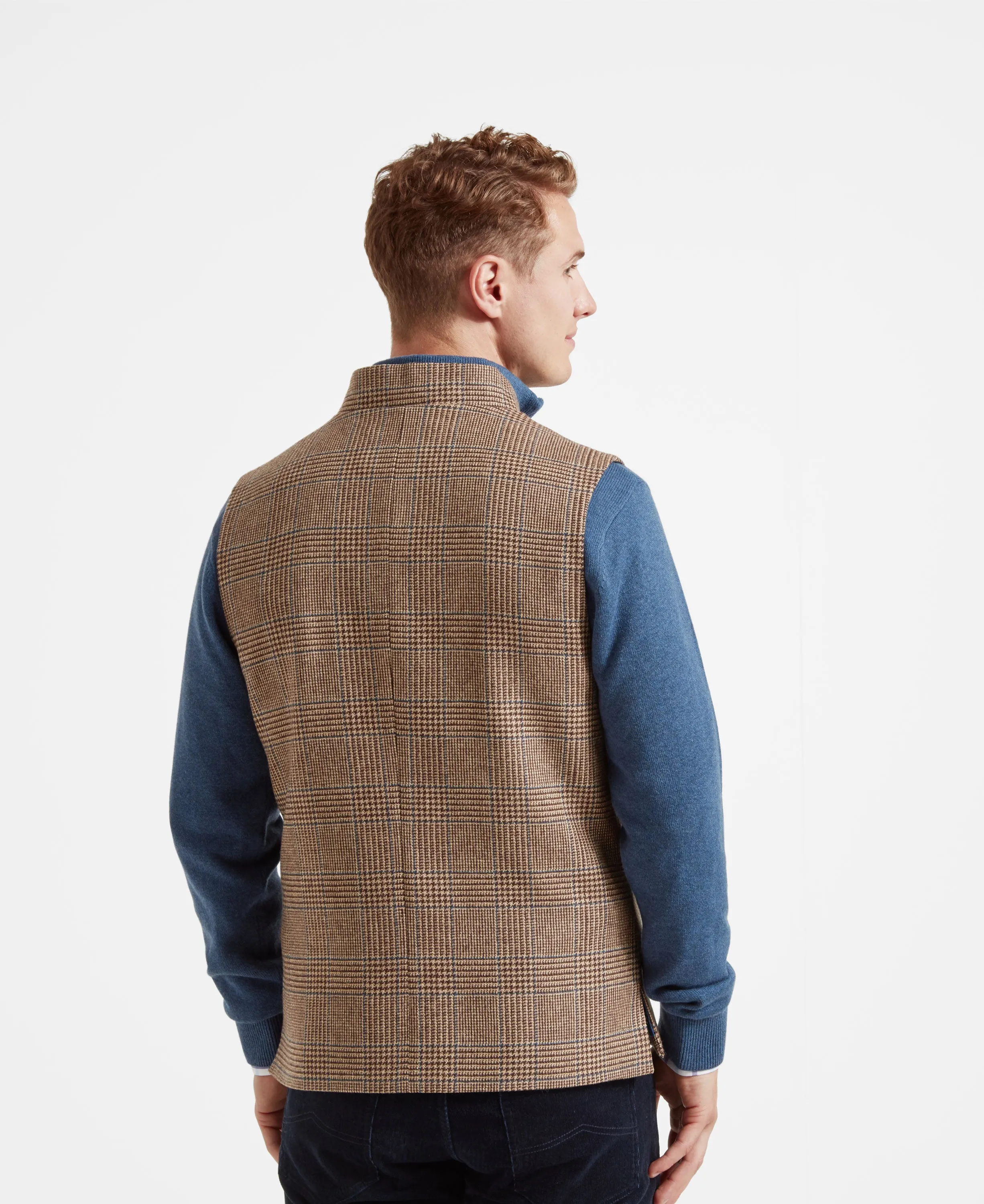 Berwick Nehru Tweed Waistcoat - Hawick Tweed