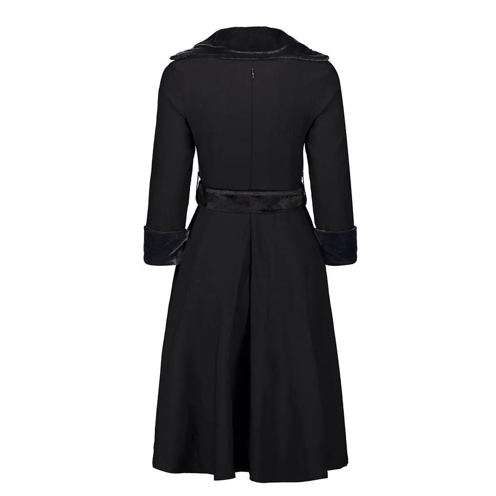 Big Belt Trench Collared Dress