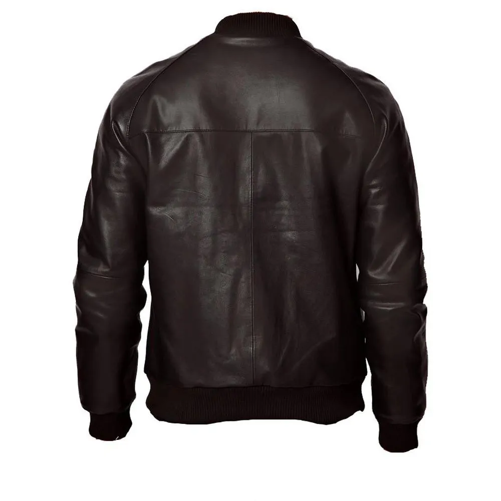 Black bomber style ribbed jacket