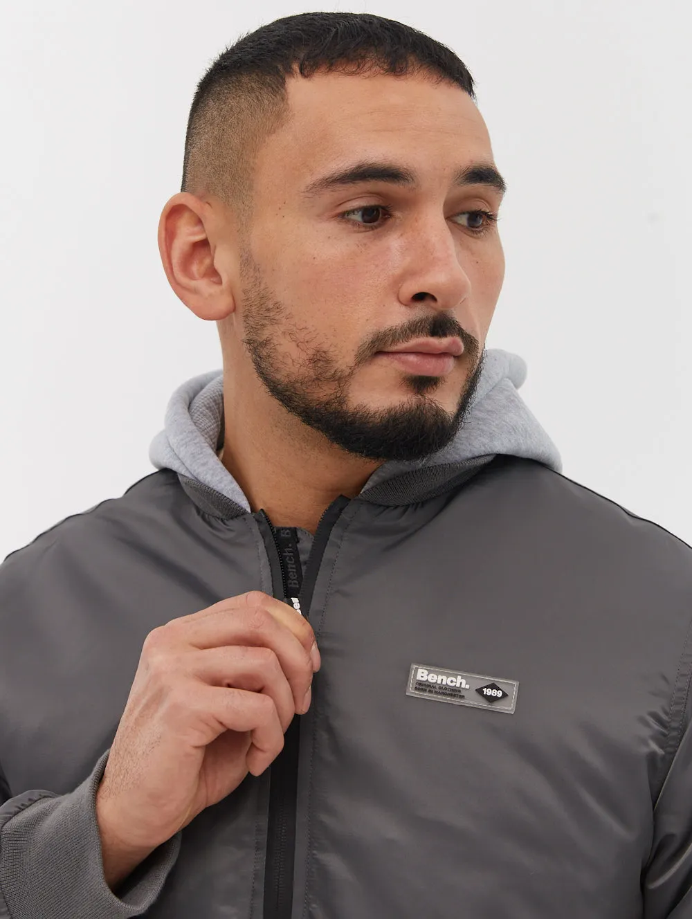 Bomper Fleece Hood Bomber Jacket -