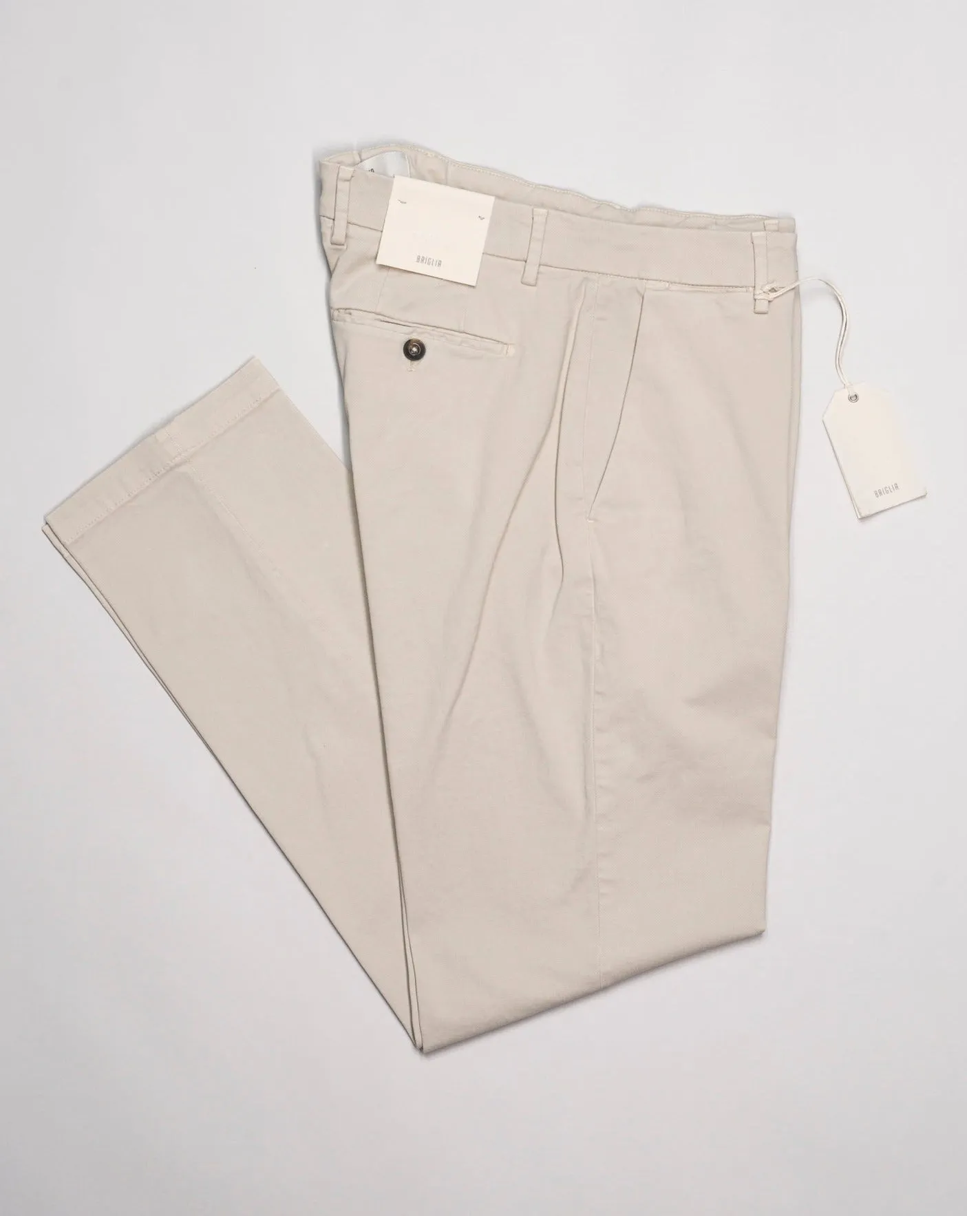 Briglia Garment Dyed Soho Trousers / Gesso