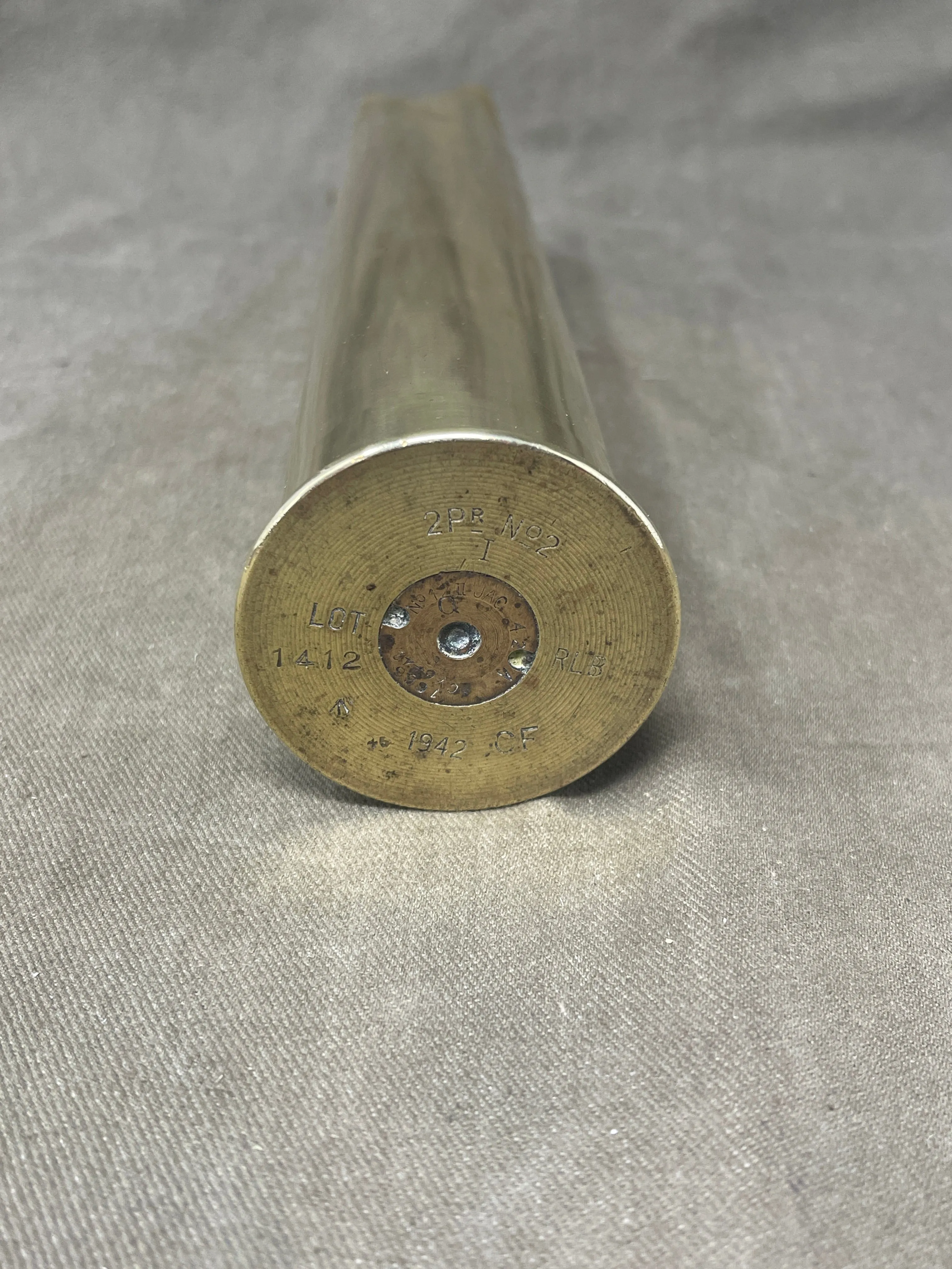 British 2Pdr No 2 RLB 1942 Dated Cartridge Case