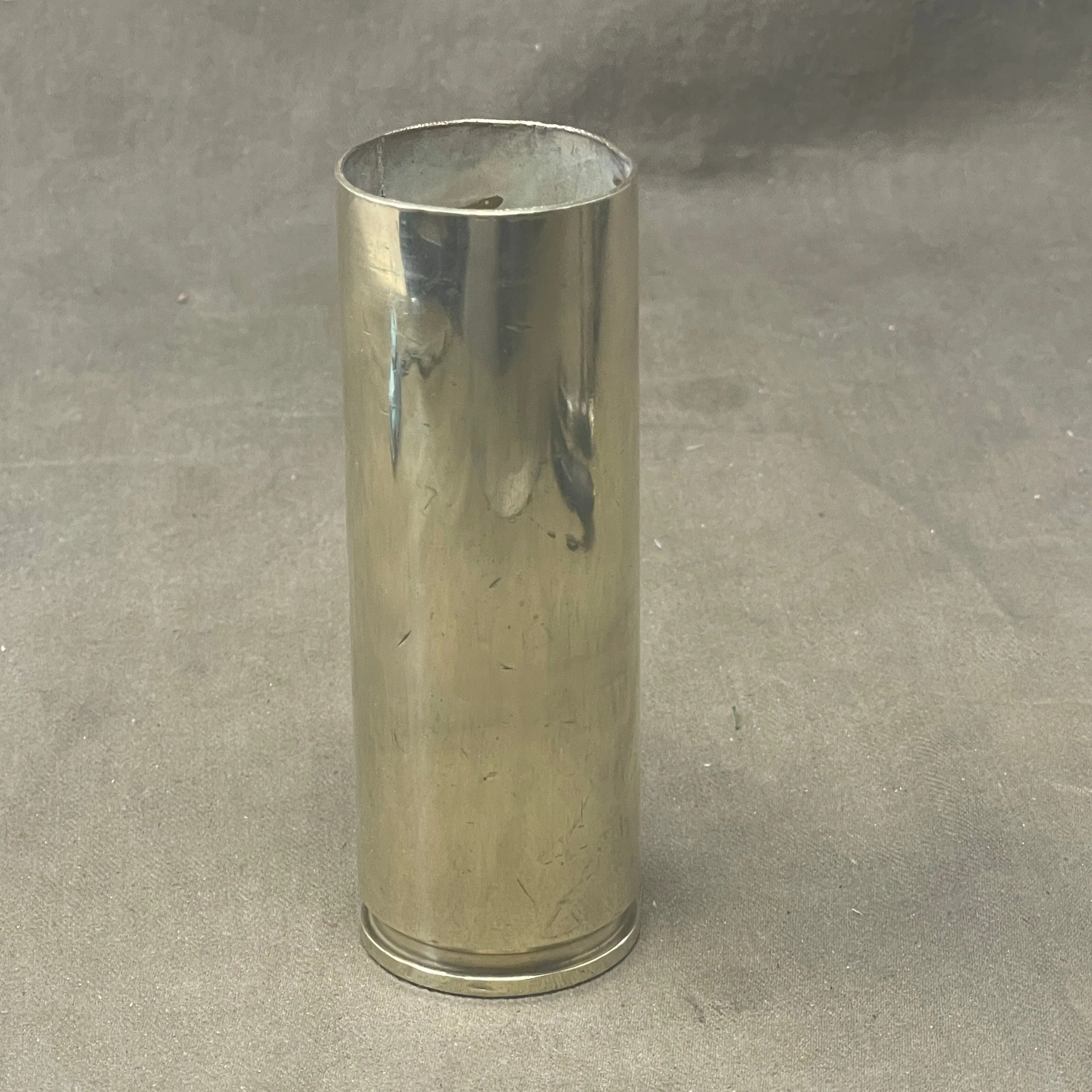 British 30mm AFV Brass Cartridge Case , cut down to make a Pen Holder