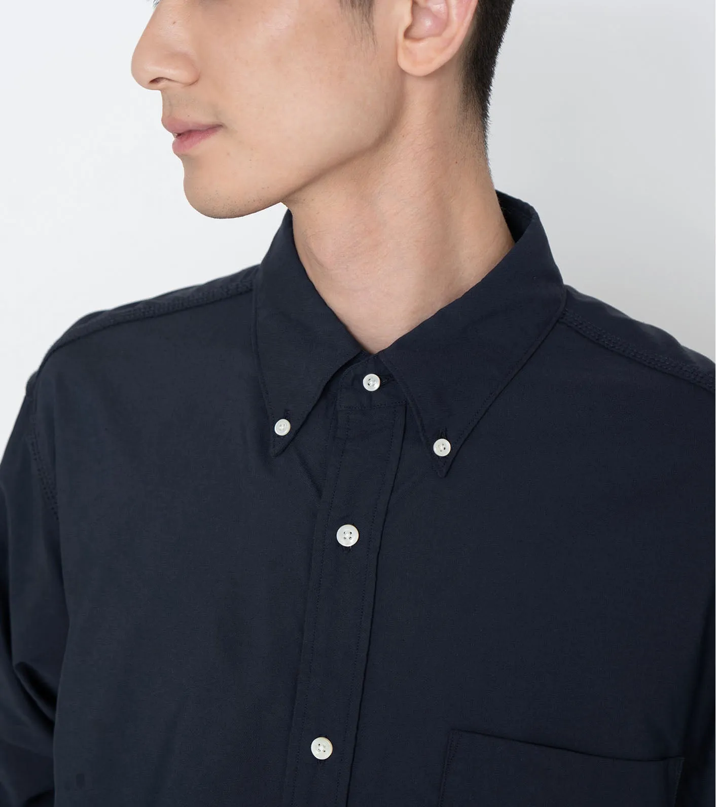 Button Down Wind Shirt - Dark Navy