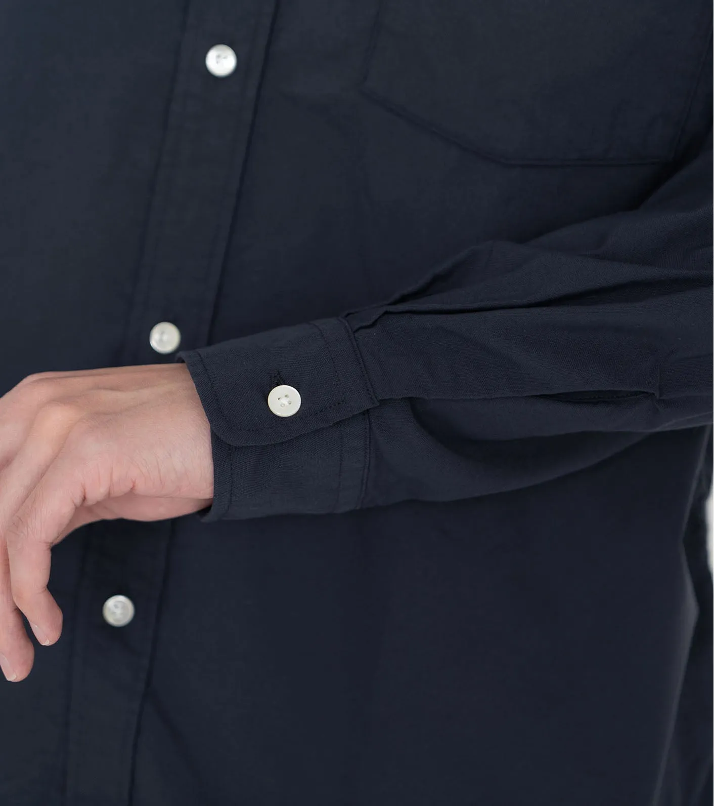 Button Down Wind Shirt - Dark Navy