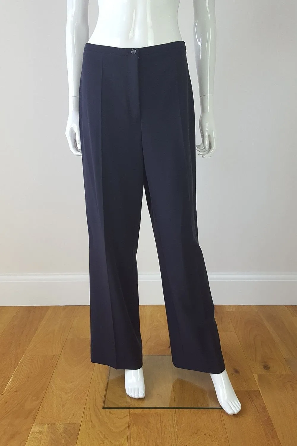 CAMBIO Petrol Blue Wide Leg Trousers (12)