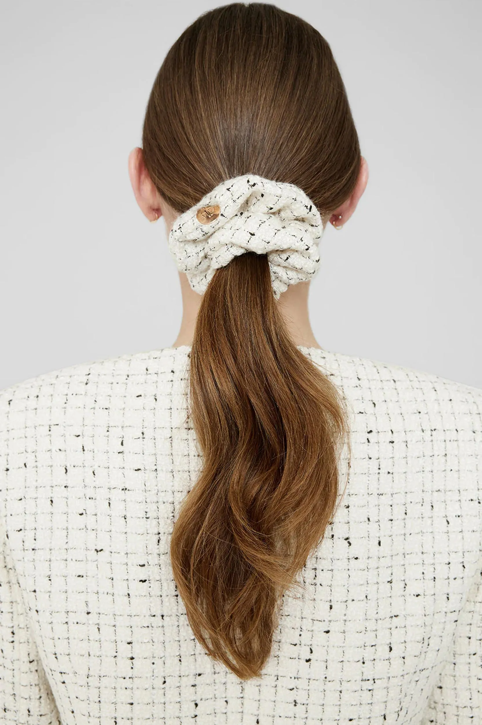 Camellia Scrunchie 2 Pack in Tweed