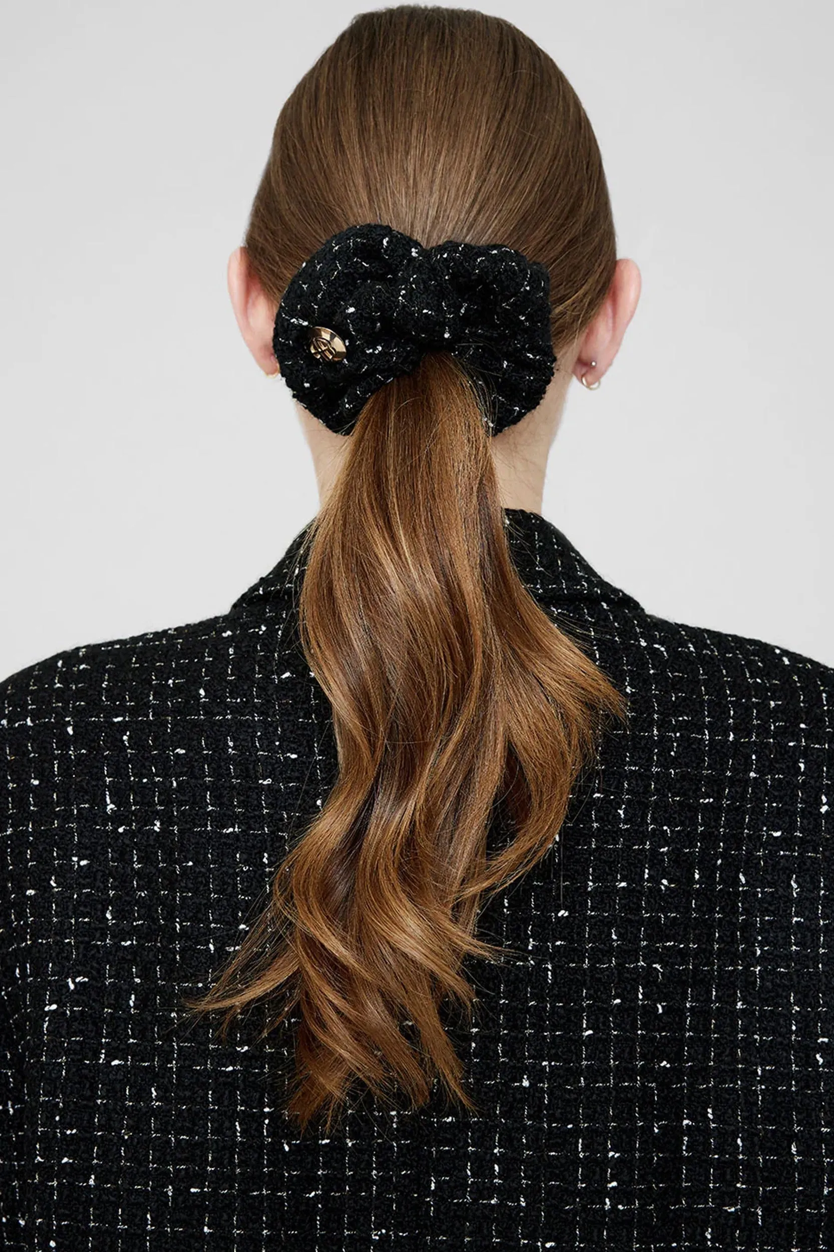 Camellia Scrunchie 2 Pack in Tweed