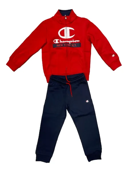 Champion Boys' sweatshirt tracksuit 306179 RS053 red blue 