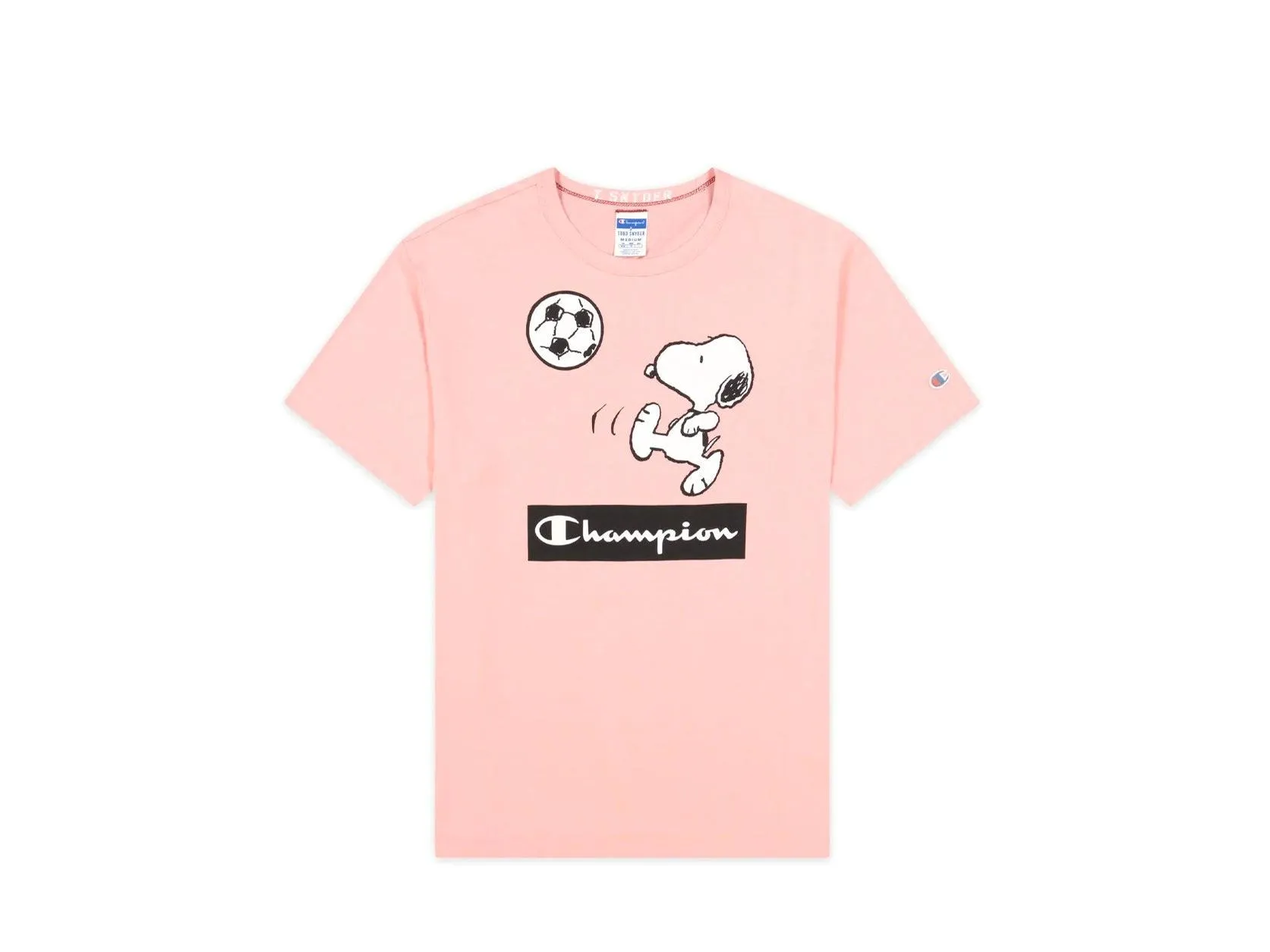 CHAMPION By Todd Snyder T-Shirt Unisex Snoopy Peanuts Coral Rosa 217808