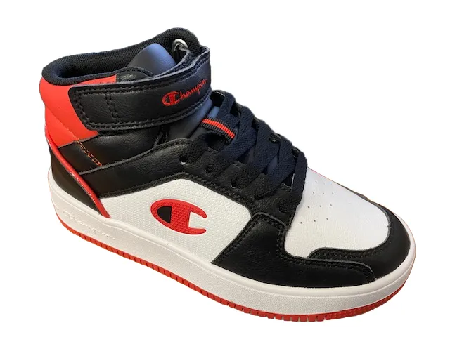 Champion Children's high shoe with lace and strap Rebound 2.0 Mid S32413 KK003 black-navy-red