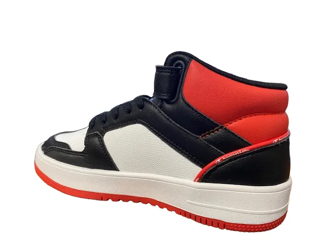 Champion Children's high shoe with lace and strap Rebound 2.0 Mid S32413 KK003 black-navy-red