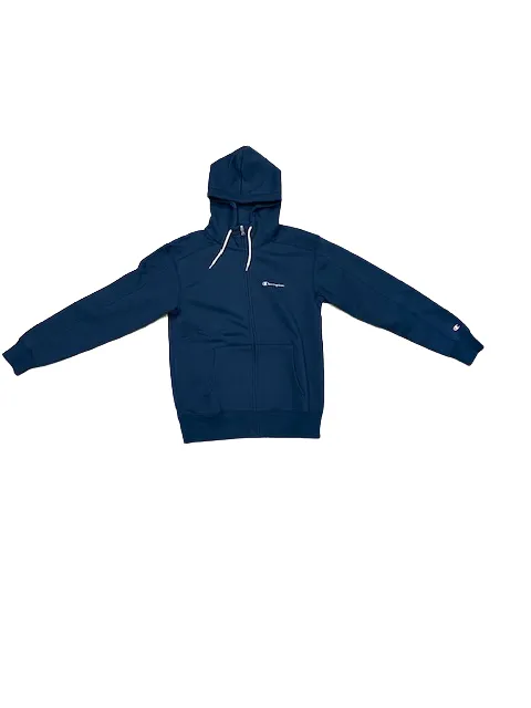 Champion sports tracksuit with hood in fleece cotton for men 218117 BS560 MNO/MNO blue