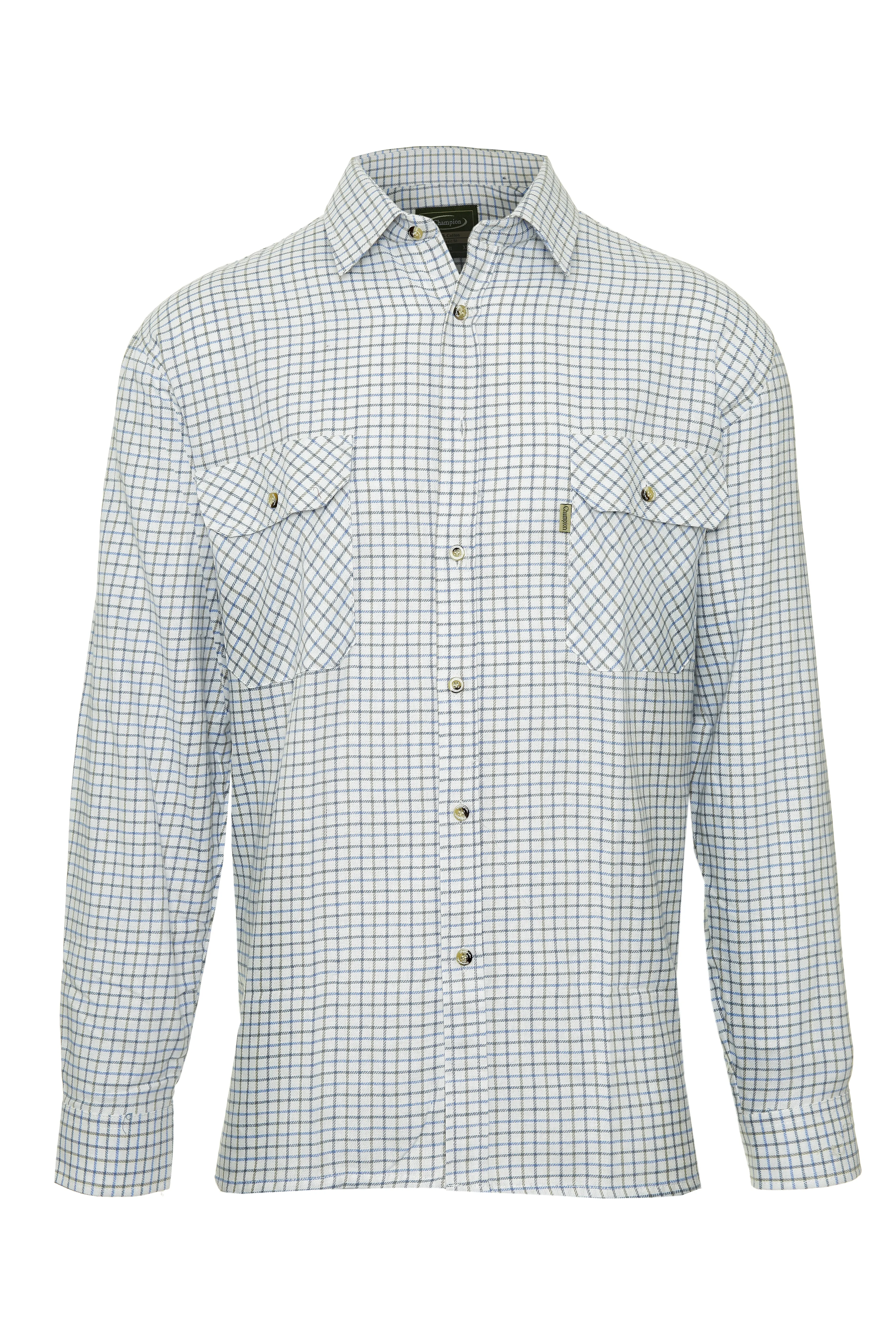 Champion Tattersall Long Sleeve Shirt -BLUE