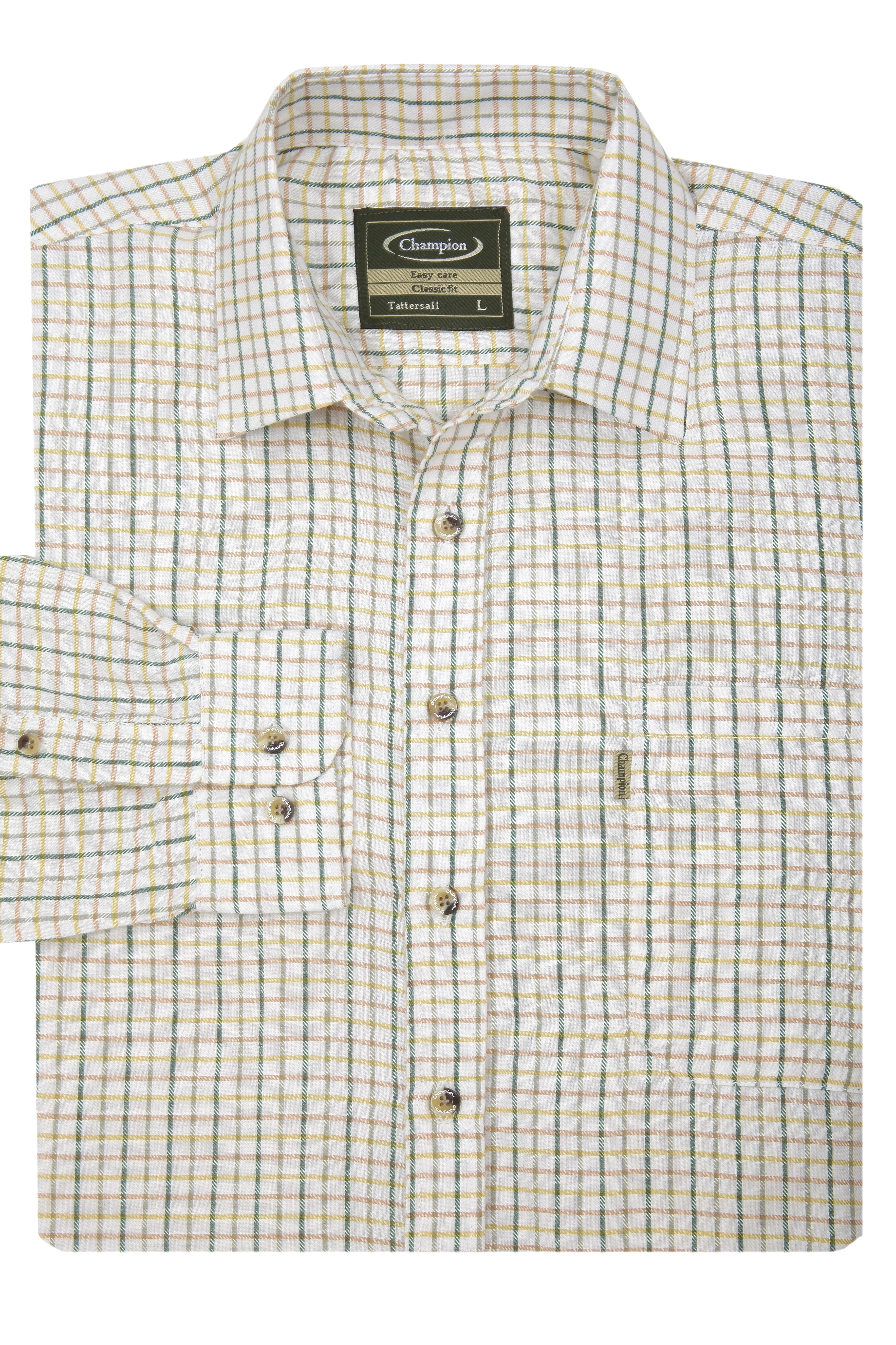 Champion Tattersall Long Sleeve Shirt -GREEN