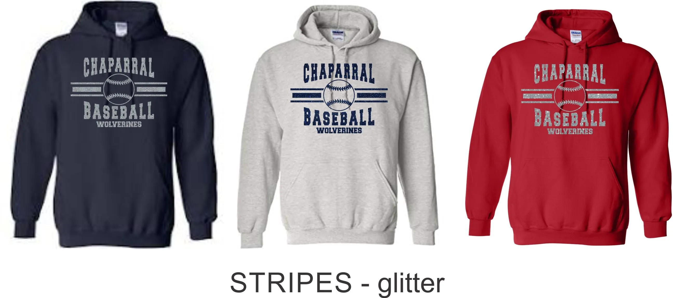 Chap Baseball Champion Hoodie- 2 Designs Matte or Glitter