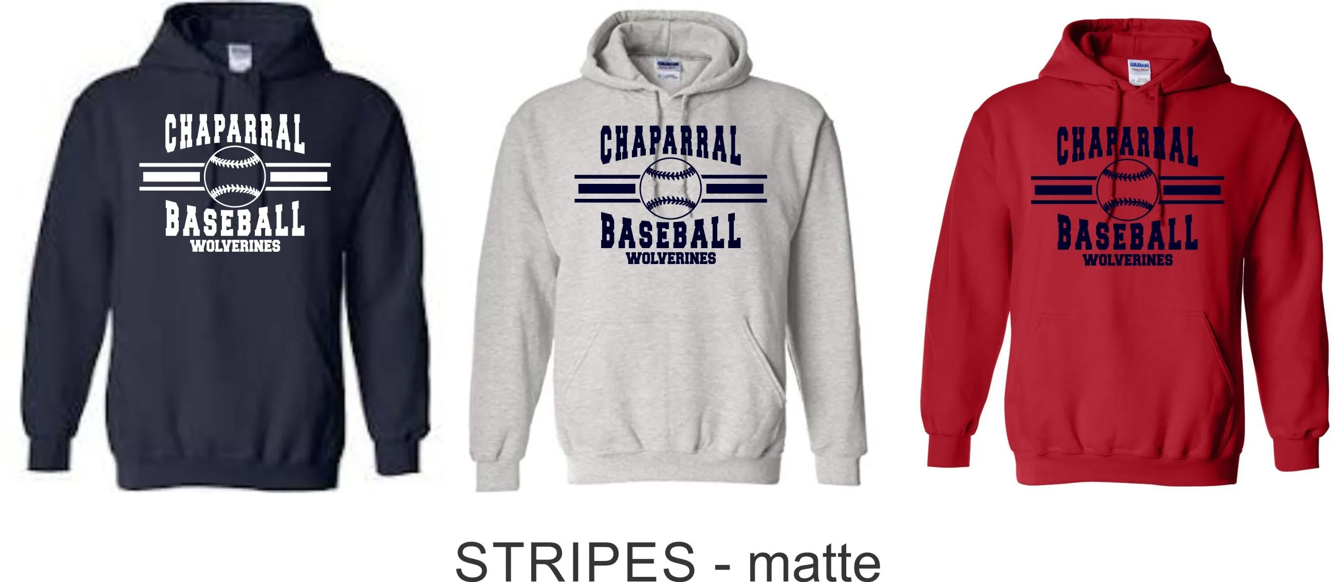 Chap Baseball Champion Hoodie- 2 Designs Matte or Glitter