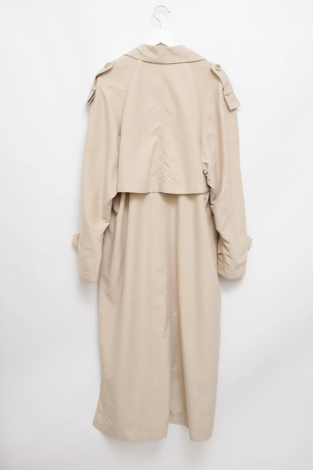 CLASSY BEIGE MAXI VINTAGE SUMMER TRENCH