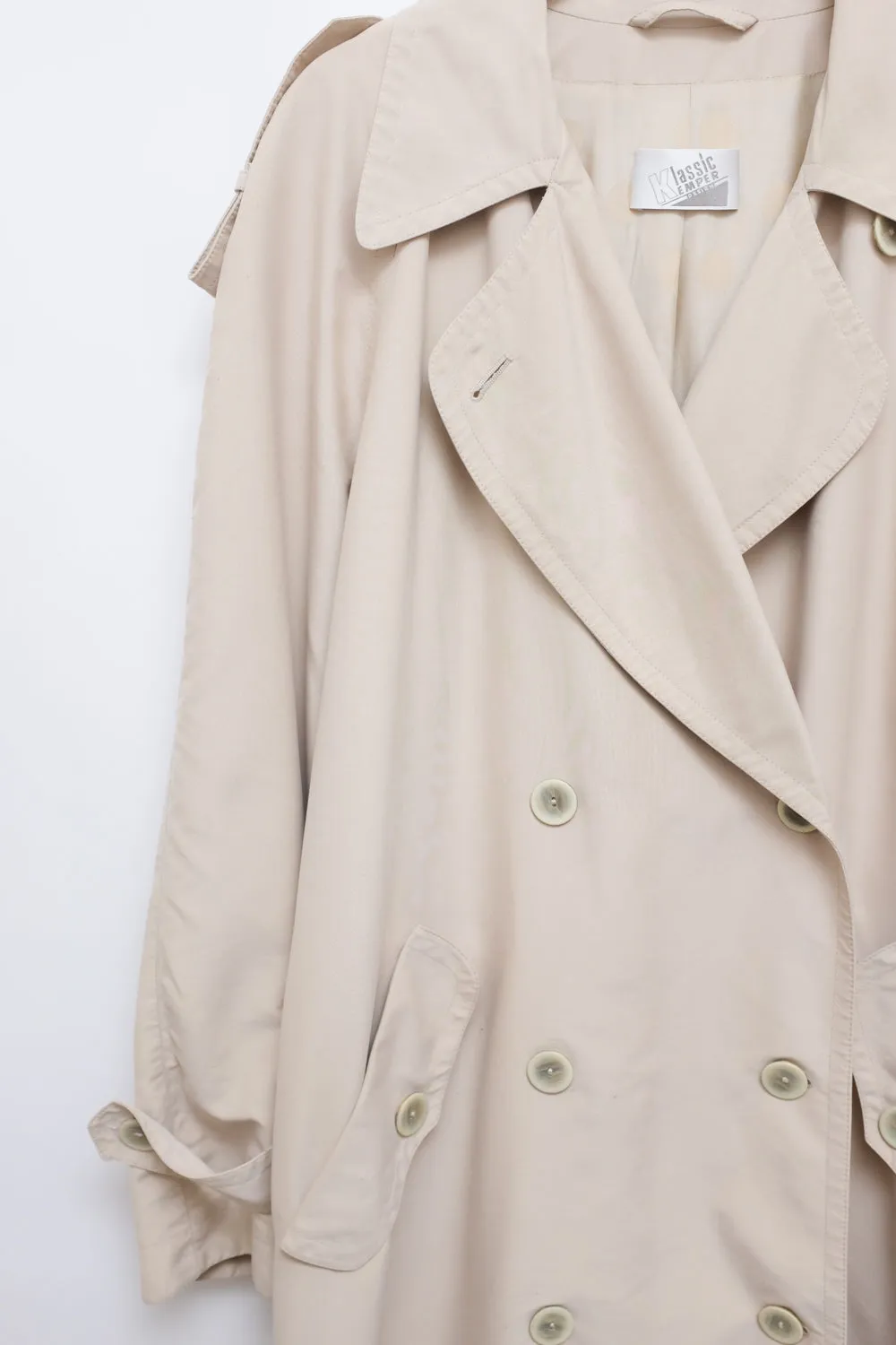 CLASSY BEIGE MAXI VINTAGE SUMMER TRENCH