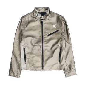 CREATE 2MRW MEN'S SILVER BOMBER JACKET CS9625