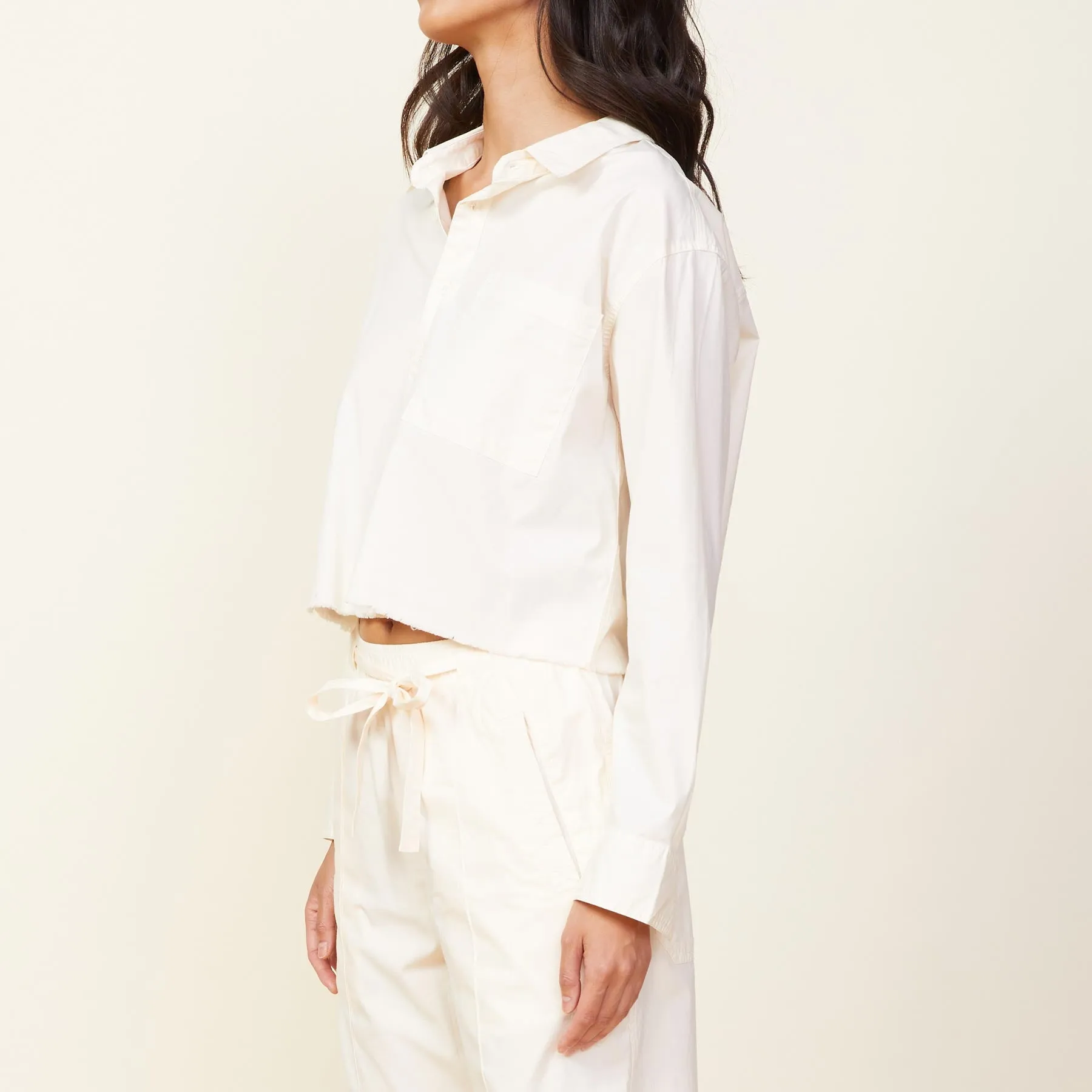 Cropped Poplin Shirt