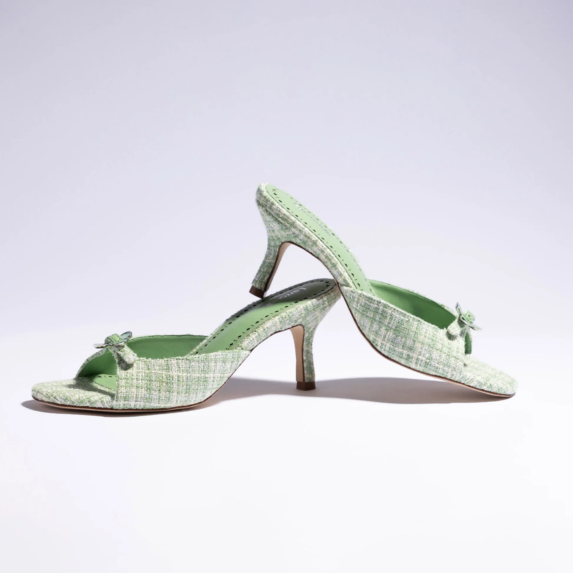 Daisy Mule In Mint Tweed