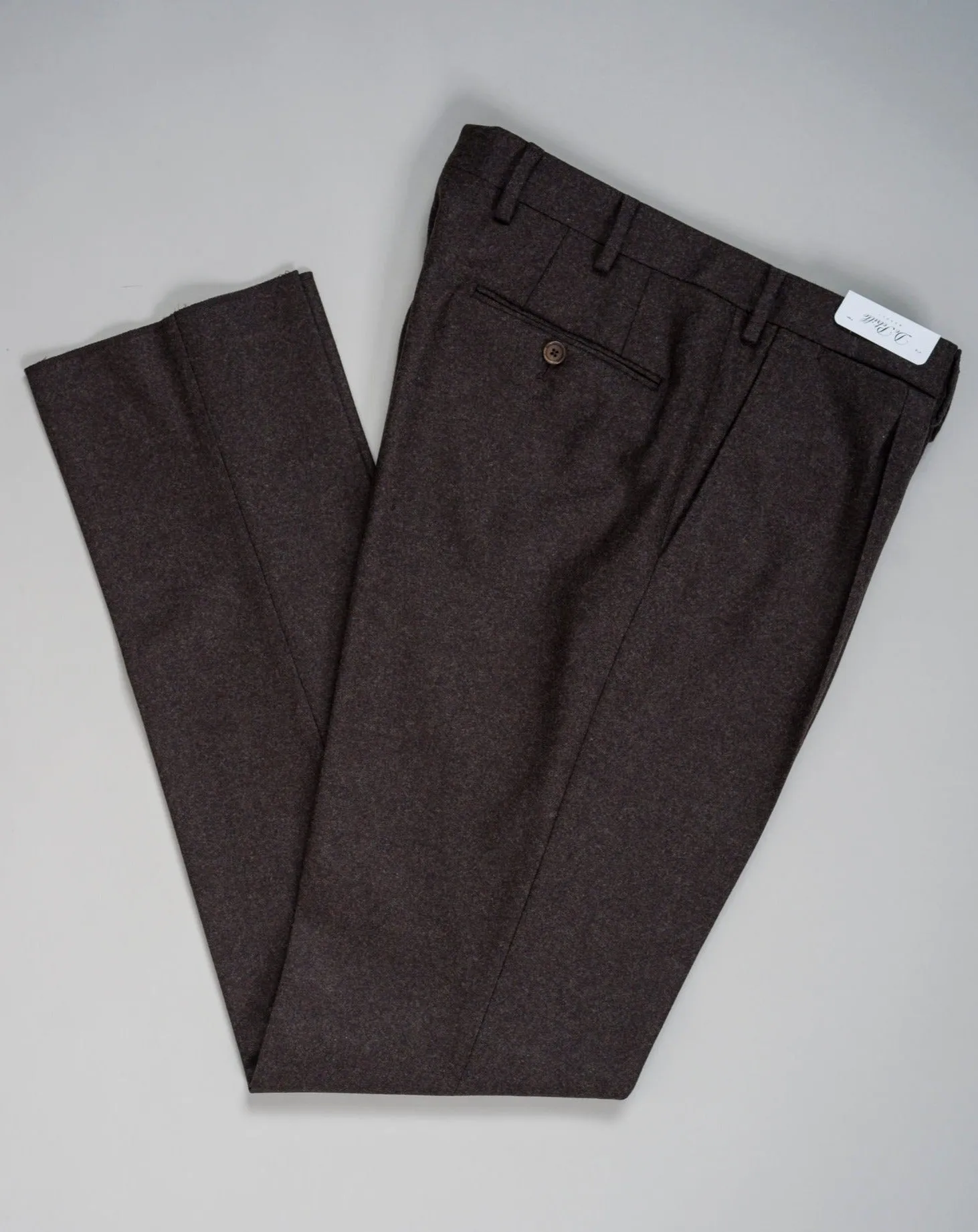 De Petrillo Flannel Trousers / Dark Brown