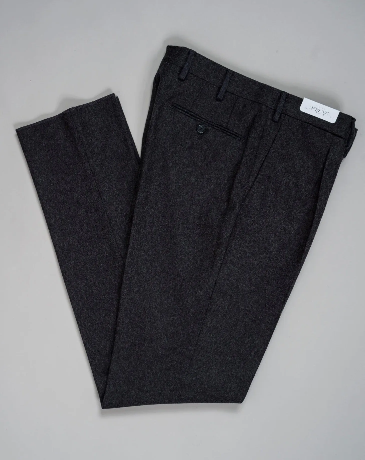 De Petrillo Flannel Trousers / Dark Grey