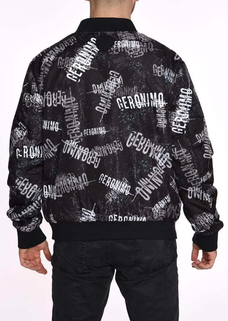 DOUBLE FACE BOMBER JACKET  GERONIMO BLACK TEXTURE