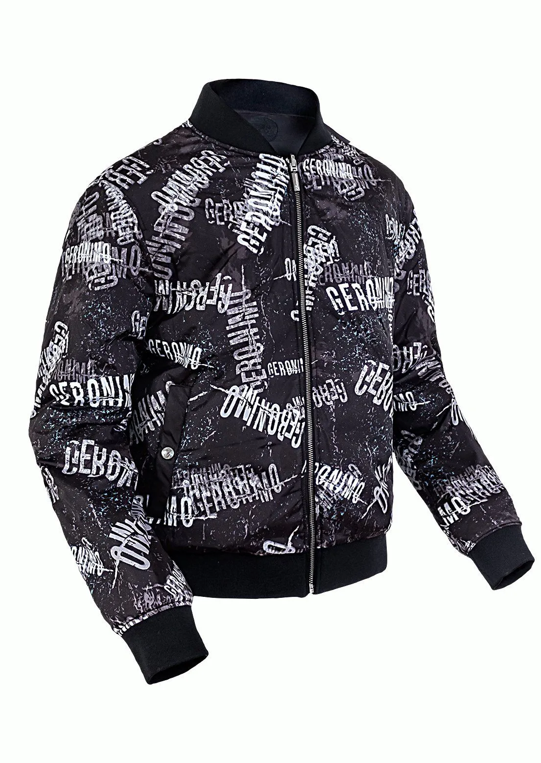 DOUBLE FACE BOMBER JACKET  GERONIMO BLACK TEXTURE