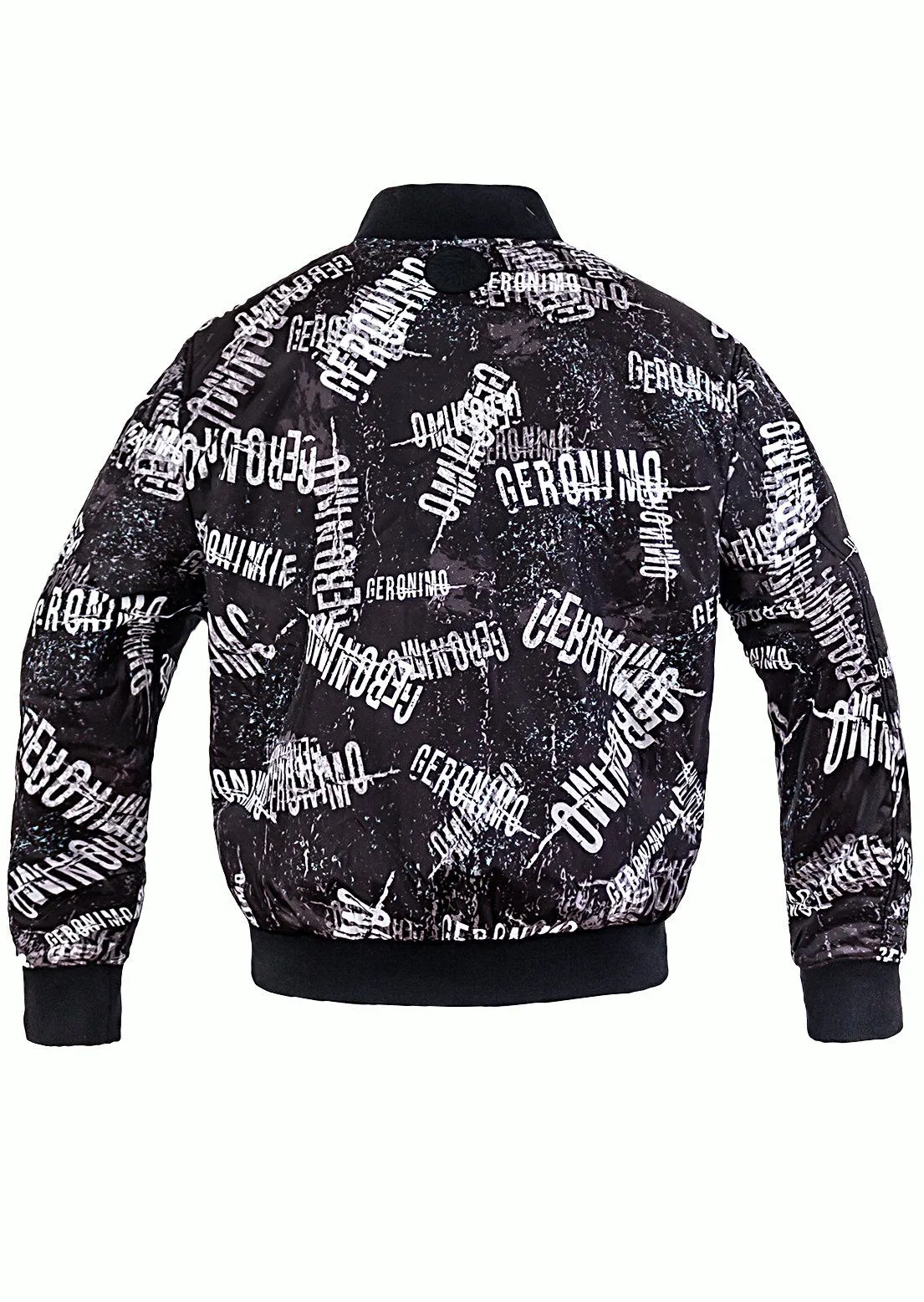 DOUBLE FACE BOMBER JACKET  GERONIMO BLACK TEXTURE