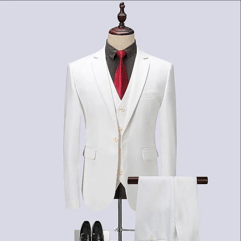 Fashion Men's Latest Coat Pant Designs Casual Business Suit 3 Pieces Set /Men's Suits Blazers Trousers Pants Vest Waistcoat