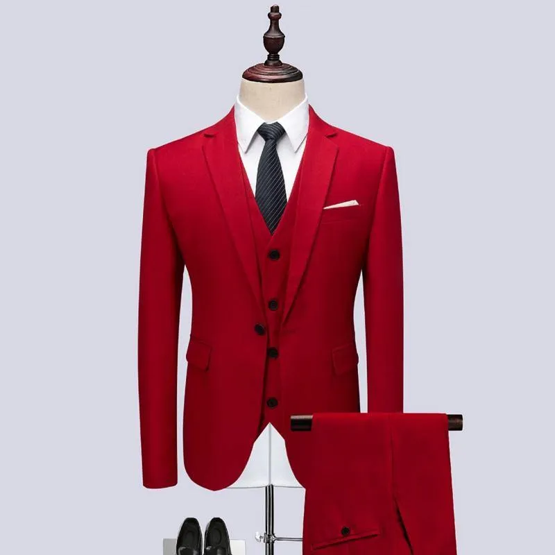 Fashion Men's Latest Coat Pant Designs Casual Business Suit 3 Pieces Set /Men's Suits Blazers Trousers Pants Vest Waistcoat