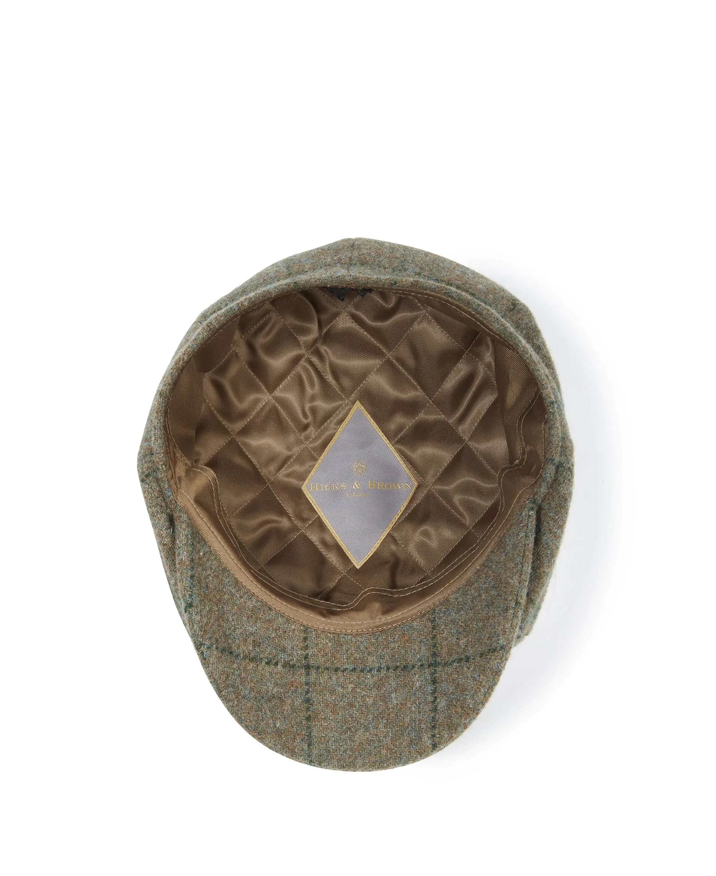 Felsham Tweed Baker Boy Cap - Green