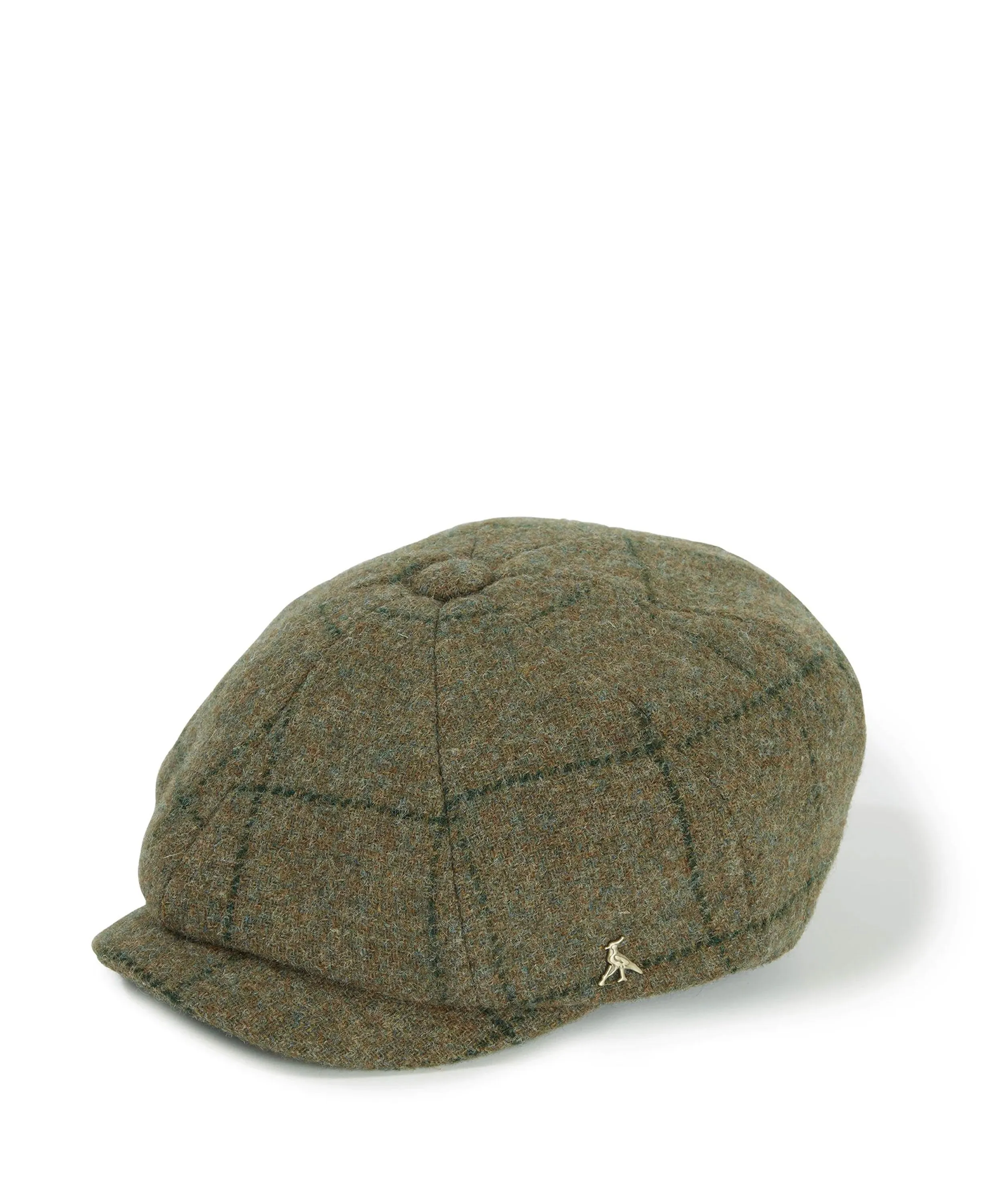 Felsham Tweed Baker Boy Cap - Green