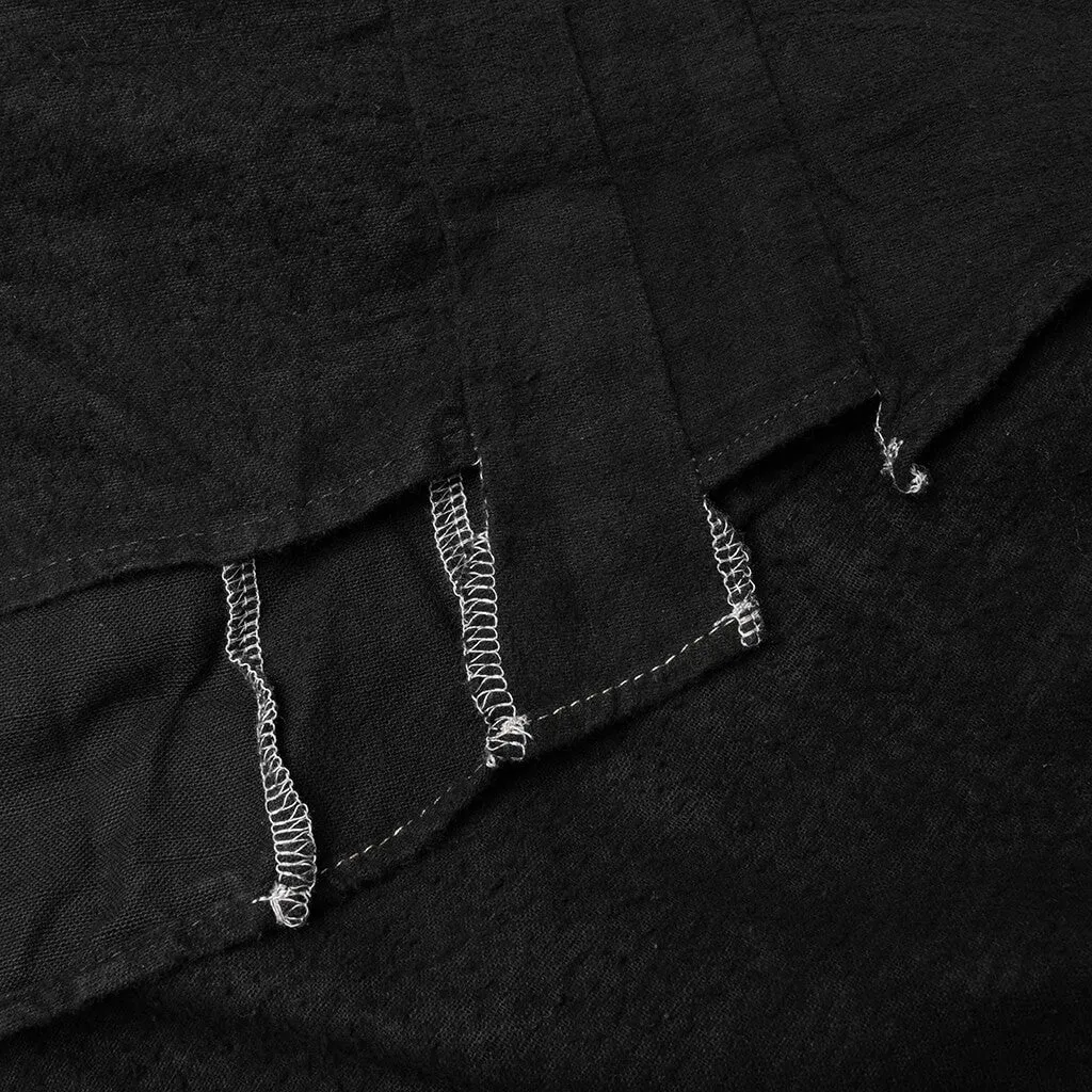 Flannel Shirt 7 Cuts Shirt Over Dye - Black