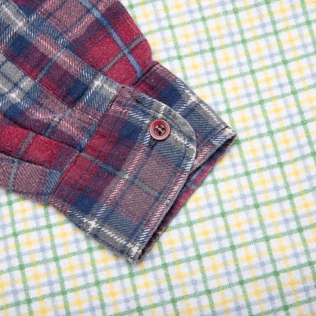 Flannel Shirt 7 Cuts Wide Shirt - Assorted