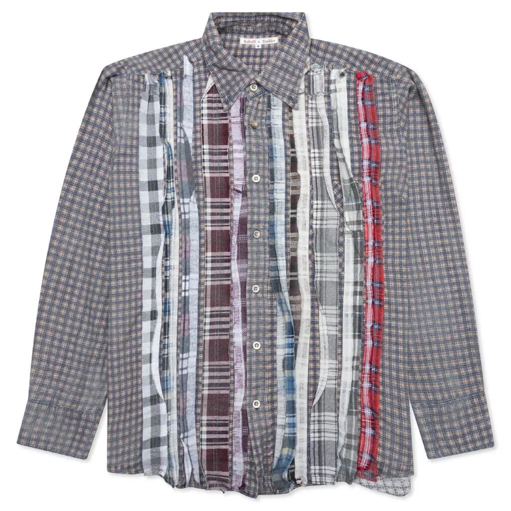 Flannel Shirt Ribbon Reflection Shirt - Assorted