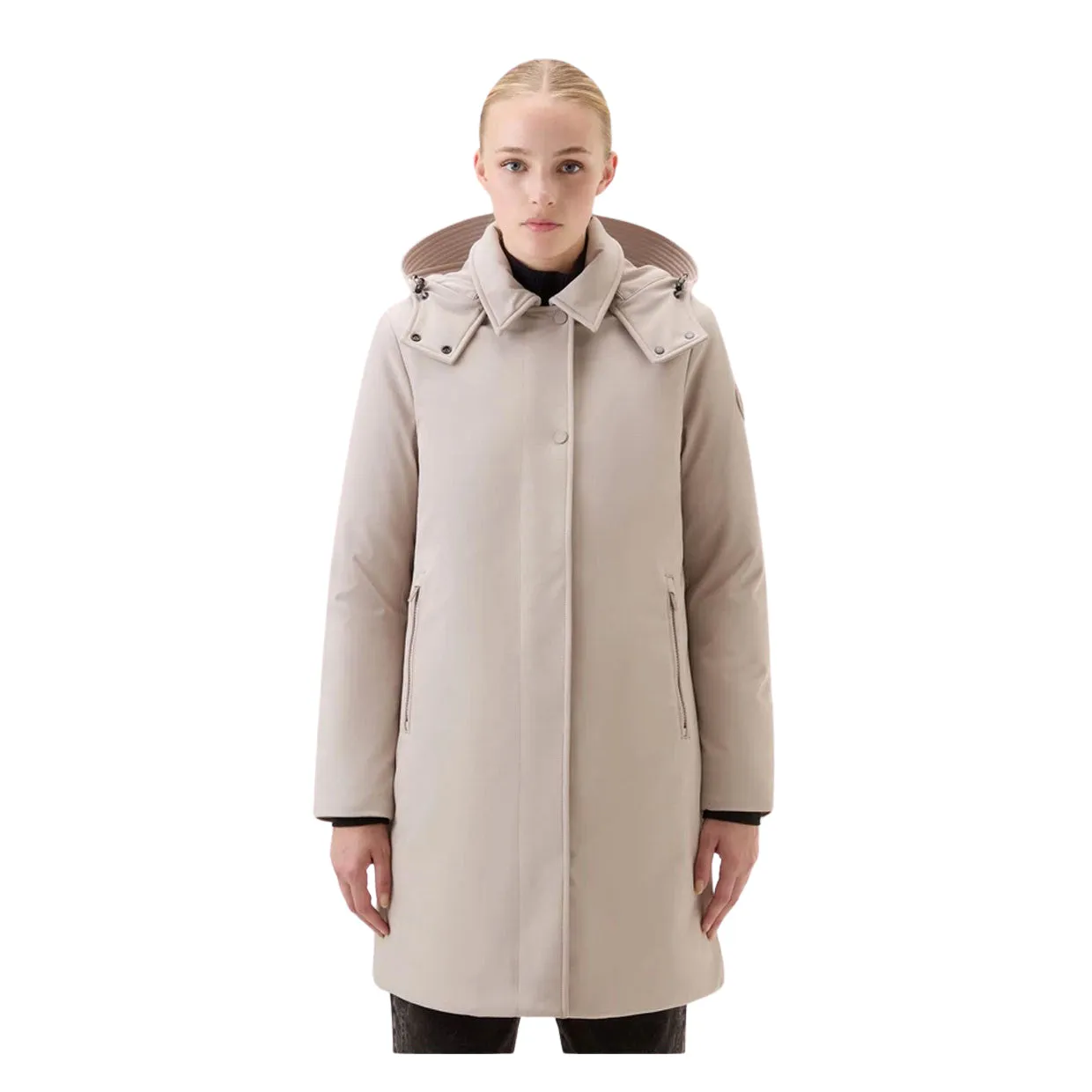 Giubbino Donna Woolrich Trench Firth Sabbia