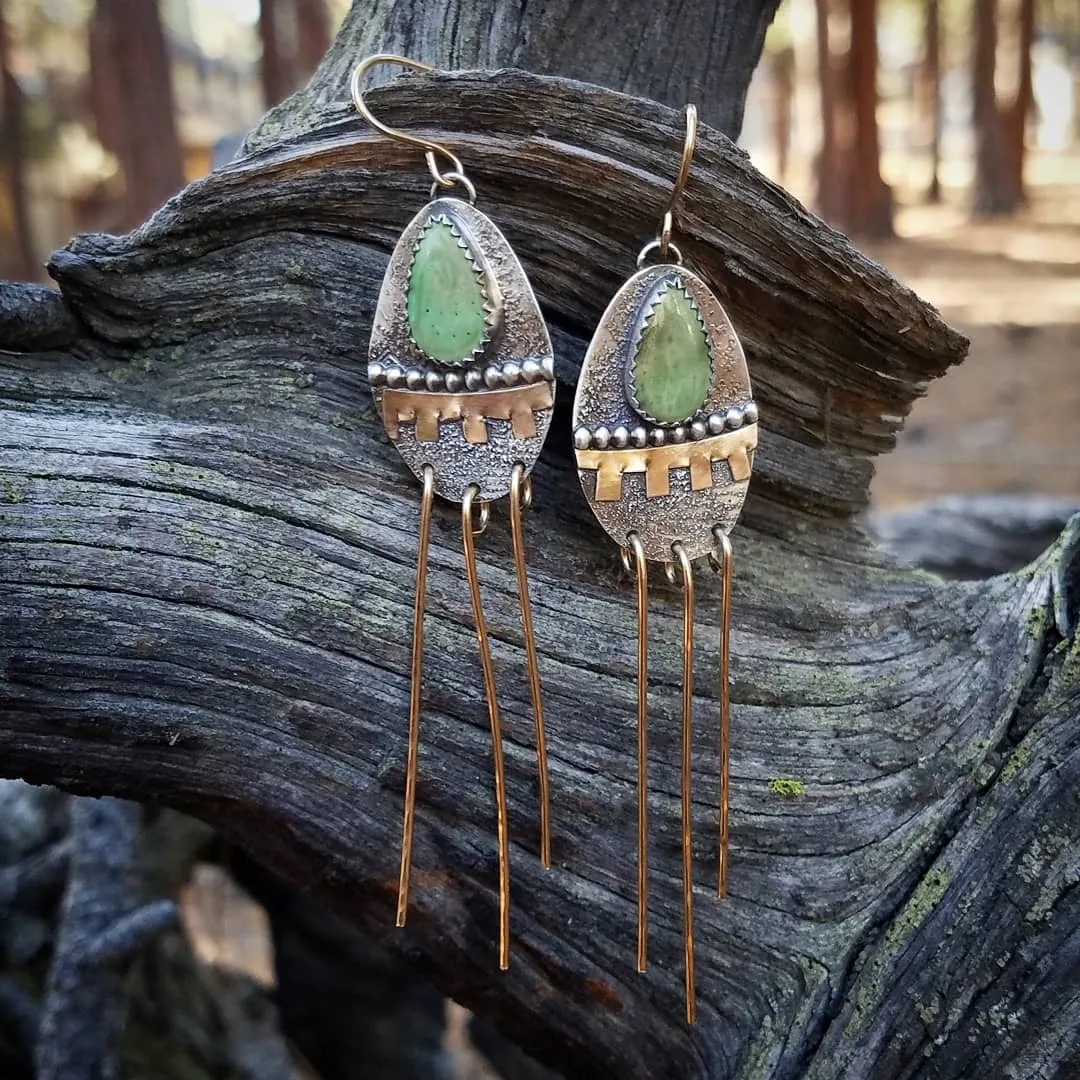 Green Wind Dancer Earrings