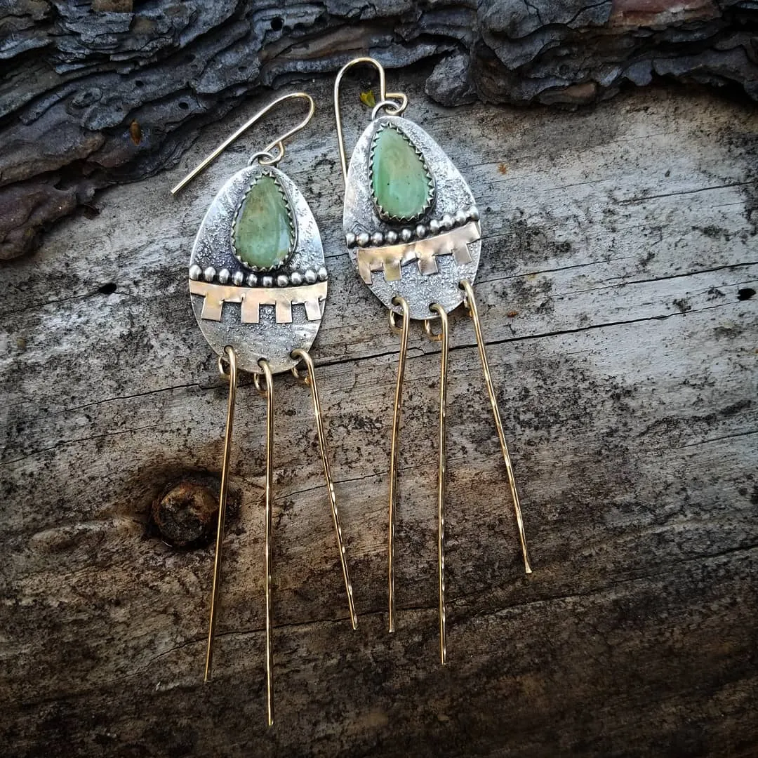 Green Wind Dancer Earrings