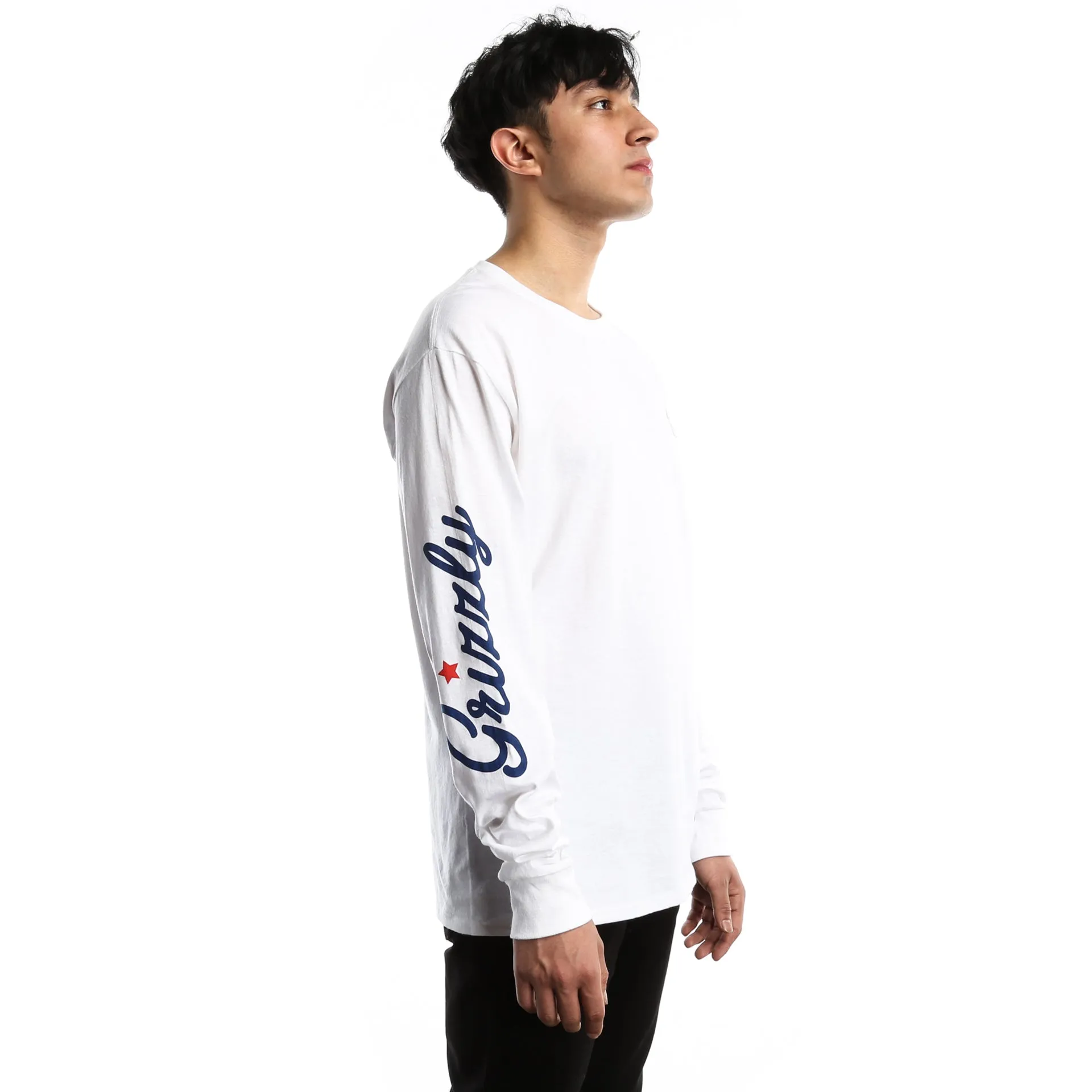 Grizzly x Champion Behind The Arch Long Sleeve Tee - White