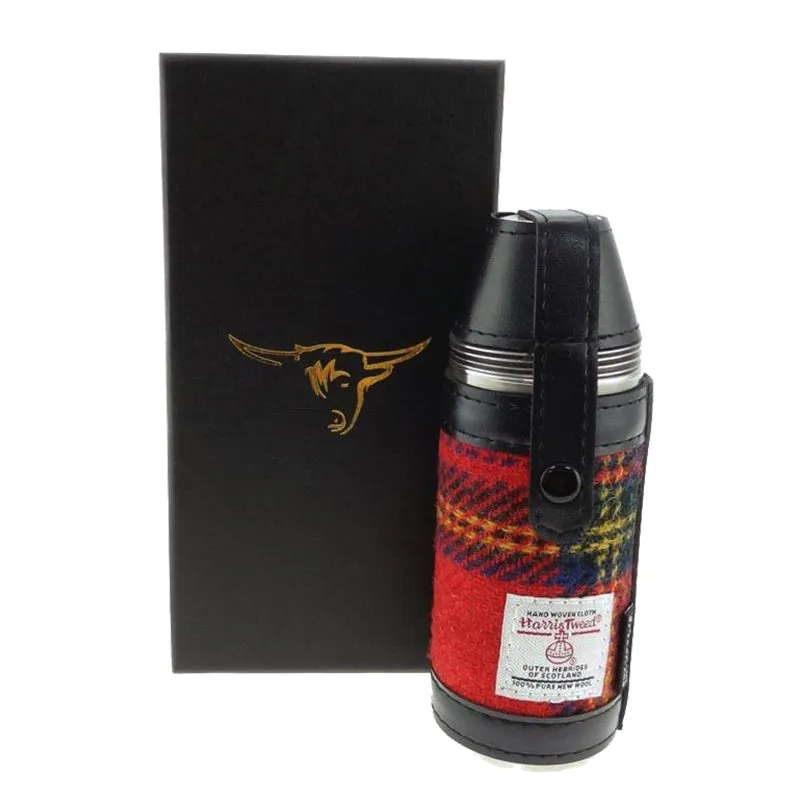 Hunting Flask with Harris Tweed