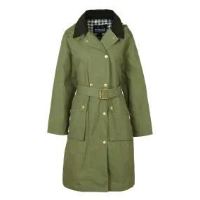 Impermeabile Donna Barbour International Rossin Showerproof Trench Verde