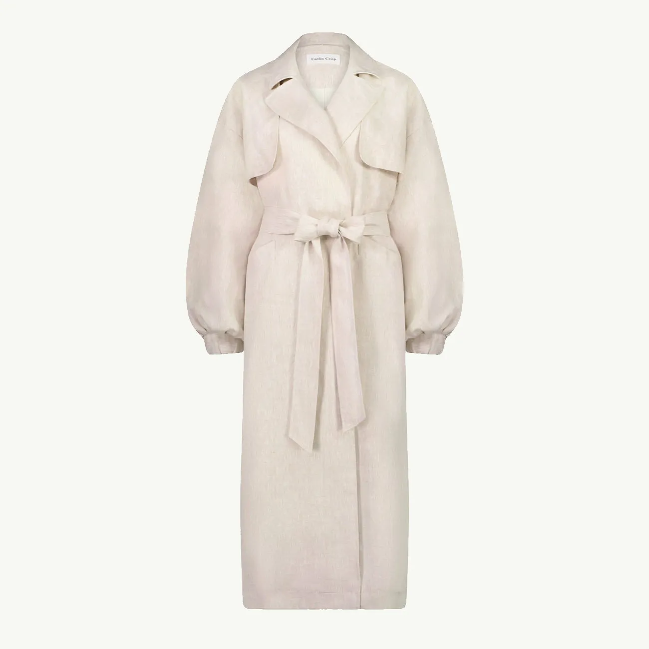 IN THE LOOP TRENCH NATURAL LINEN